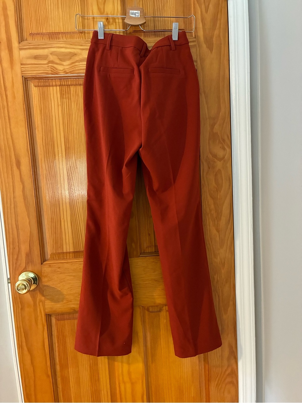 Haver & Blair High-Rise Boot Cut Trousers in Rust Orange - Picture 2 of 3